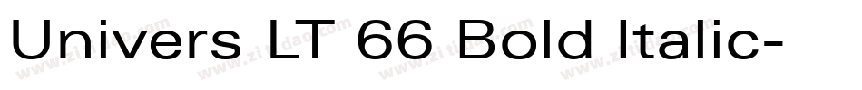 Univers LT 66 Bold Italic字体转换